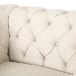 Voll Chesterfield Tufted Fabric Club Chair With Nailhead Trim - Christopher Knight Home -Living Furniture GUEST 94b14388 dc6c 4db7 8e32 ae3380dc1340