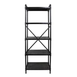71" Driscoe Industrial 5 Shelf Firwood Bookcase Gray/Pewter - Christopher Knight Home -Living Furniture GUEST 954e0c19 1894 4cb9 bf1d 55407a51a34b