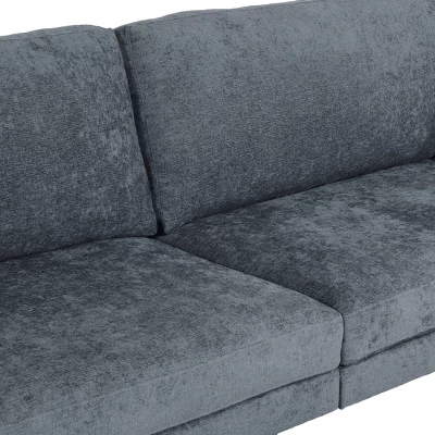 Malverne Contemporary 3 Seater Fabric Sofa With Accent Pillows Charcoal/Dark Brown - Christopher Knight Home 6 Malverne Contemporary 3 Seater Fabric Sofa With Accent Pillows Charcoal/Dark Brown - Christopher Knight Home - Image 6