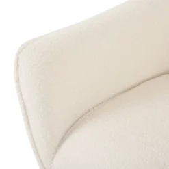 Alphonse Contemporary Boucle Fabric Arm Chair Ivory/Matte Black - Christopher Knight Home 8 Alphonse Contemporary Boucle Fabric Arm Chair Ivory/Matte Black - Christopher Knight Home -Living Furniture GUEST 966347e2 6d96 49a1 999f 009dcafc67d5