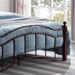 Queen Bouvardia Modern Contemporary Iron Bed - Christopher Knight Home -Living Furniture GUEST 96b157ad 10a2 46c6 a61d 346326bfa053