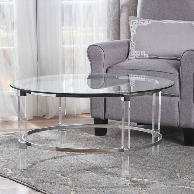 Glass Coffee Table Cocktail Table Center Table Side Table Small Table, Round/Rectangular-Christopher Knight Home 1 Glass Coffee Table Cocktail Table Center Table Side Table Small Table, Round/Rectangular-Christopher Knight Home