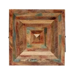 Mcmullen Handcrafted Boho Mango Wood End Table Natural/Black - Christopher Knight Home -Living Furniture GUEST 9817f084 1a14 4fe3 a573 b2cd707aed67