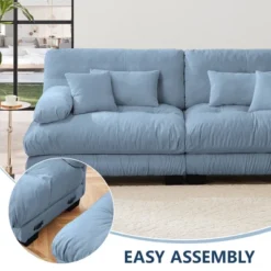 Christopher Knight Home Bertram Modern Chenille Sofa With Bolstered Armrests And Pillows -Living Furniture GUEST 989591e9 7eb6 4a01 b673 924567017afe