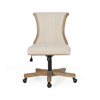 Coulee Contemporary Fabric Upholstered Roll Back Swivel Office Chair - Christopher Knight Home 12 Coulee Contemporary Fabric Upholstered Roll Back Swivel Office Chair - Christopher Knight Home - Image 12