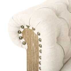 Voll Chesterfield Tufted Fabric Club Chair With Nailhead Trim - Christopher Knight Home -Living Furniture GUEST 9971d014 6f52 43ac a475 b93f8bcb34a5