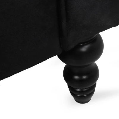 Knouff Modern Glam Tufted Velvet 3 Seater Sofa - Christopher Knight Home 8 Knouff Modern Glam Tufted Velvet 3 Seater Sofa - Christopher Knight Home - Image 8