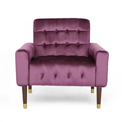 Bourchier Modern Glam Velvet Armchair - Christopher Knight Home 7 Bourchier Modern Glam Velvet Armchair - Christopher Knight Home - Image 7