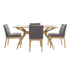 5pc Kwame 60" Curved Leg Dining Set - Christopher Knight Home 11 5pc Kwame 60" Curved Leg Dining Set - Christopher Knight Home -Living Furniture GUEST 9aa9f0f7 6185 4224 90e7 1801a5045c75