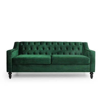 Knouff Modern Glam Tufted Velvet 3 Seater Sofa - Christopher Knight Home 10 Knouff Modern Glam Tufted Velvet 3 Seater Sofa - Christopher Knight Home - Image 10
