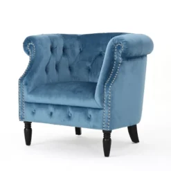 Akira New Velvet Club Chair - Christopher Knight Home -Living Furniture GUEST 9b498cf6 fa65 41f3 a2dc f53cd223dc50