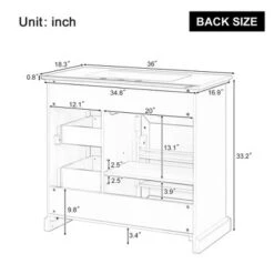 36"W Bathroom Vanity With Sink, Bathroom Cabinet With Tip-out Drawers, Storage Drawers, Door Shelf And Soft Closing Door-Christopher Knight Home 21 36"W Bathroom Vanity With Sink, Bathroom Cabinet With Tip-out Drawers, Storage Drawers, Door Shelf And Soft Closing Door-Christopher Knight Home -Living Furniture GUEST 9dd61ef0 624b 4152 aa08 c64911e8f7ac