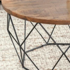 Christopher Knight Home Classic Cadak Wood And Metal Round Coffee Table, Brown/Black 6 Christopher Knight Home Classic Cadak Wood And Metal Round Coffee Table, Brown/Black -Living Furniture GUEST 9ddf87eb d13d 49fd a147 4634da060870