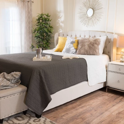 Queen Costello Upholstered Bed Set - Christopher Knight Home 1 Queen Costello Upholstered Bed Set - Christopher Knight Home