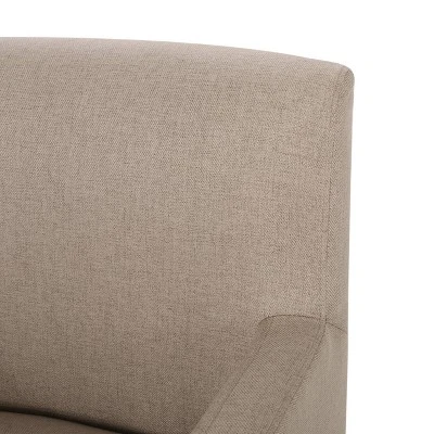 Mcclure Contemporary Upholstered Armchair Taupe/Espresso - Christopher Knight Home 7 Mcclure Contemporary Upholstered Armchair Taupe/Espresso - Christopher Knight Home - Image 7