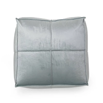 Nakisha Modern Glam Velvet Square Bean Bag Ottoman - Christopher Knight Home 2 Nakisha Modern Glam Velvet Square Bean Bag Ottoman - Christopher Knight Home - Image 2