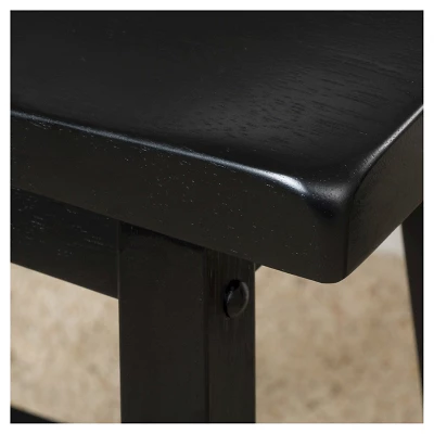 Set Of 2 29" Pomeroy Saddle Barstool Black - Christopher Knight Home 3 Set Of 2 29" Pomeroy Saddle Barstool Black - Christopher Knight Home - Image 3