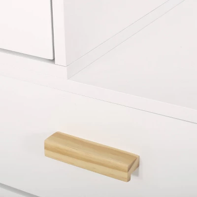 Payson Mid-Century Modern 3 Drawer Tiered Cabinet Matte White - Christopher Knight Home 4 Payson Mid-Century Modern 3 Drawer Tiered Cabinet Matte White - Christopher Knight Home - Image 4