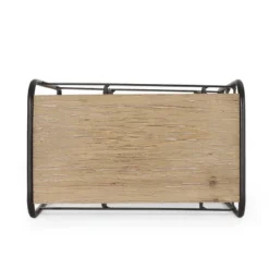 Rauser Modern Industrial 6 Bottle Tabletop Wine Rack Natural/Black - Christopher Knight Home -Living Furniture GUEST a23ad354 aa3c 431b 84ef c8649b269c3e