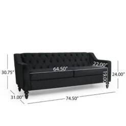 Knouff Modern Glam Tufted Velvet 3 Seater Sofa - Christopher Knight Home 19 Knouff Modern Glam Tufted Velvet 3 Seater Sofa - Christopher Knight Home -Living Furniture GUEST a27cf821 64d7 43e8 9c02 ebf120734d93