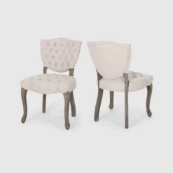 Set Of 2 Crosswind Tufted Dining Chair - Christopher Knight Home -Living Furniture GUEST a4237612 809d 4537 be05 435c78db206e