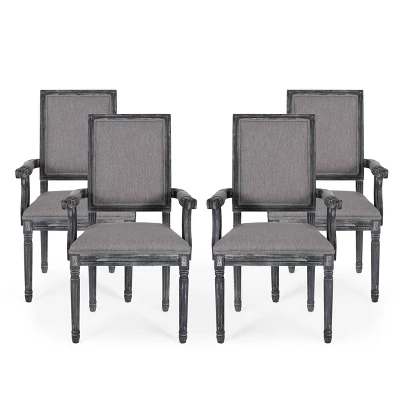Set Of 4 Maria French Country Wood Upholstered Dining Chairs - Christopher Knight Home 14 Set Of 4 Maria French Country Wood Upholstered Dining Chairs - Christopher Knight Home - Image 14