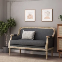 Christopher Knight Home Trask French Country 49.75"W Fabric Upholstered Loveseat 21 Christopher Knight Home Trask French Country 49.75"W Fabric Upholstered Loveseat -Living Furniture GUEST a51724c8 e91d 4f90 8caf e8e8f92e7b66
