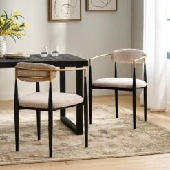 Christopher Knight Home Teuvo Modern Fabric Upholstered Iron Dining Chairs (Set Of 2) 23 Christopher Knight Home Teuvo Modern Fabric Upholstered Iron Dining Chairs (Set Of 2) -Living Furniture GUEST a5812749 2165 46b9 9659 ad82420d7dd3