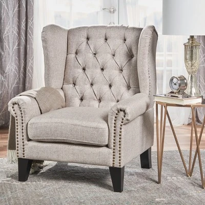 Laird Traditional Winged Accent Chair - Christopher Knight Home 1 Laird Traditional Winged Accent Chair - Christopher Knight Home
