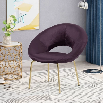 Pincay Modern Glam Velvet Accent Chair - Christopher Knight Home 1 Pincay Modern Glam Velvet Accent Chair - Christopher Knight Home