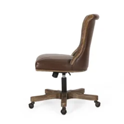 Coulee Contemporary Upholstered Roll Back Swivel Office Chair Dark Brown/Natural - Christopher Knight Home 16 Coulee Contemporary Upholstered Roll Back Swivel Office Chair Dark Brown/Natural - Christopher Knight Home -Living Furniture GUEST a7434c73 f11e 4c84 9a08 1fbc19ccdd3c