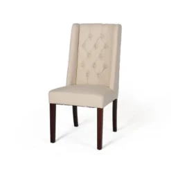 Set Of 2 Blount Wooden Dining Chairs With Fabric Cushions Beige/Natural Finish - Christopher Knight Home 15 Set Of 2 Blount Wooden Dining Chairs With Fabric Cushions Beige/Natural Finish - Christopher Knight Home -Living Furniture GUEST a797d124 7038 413a 877d 48973887d66d