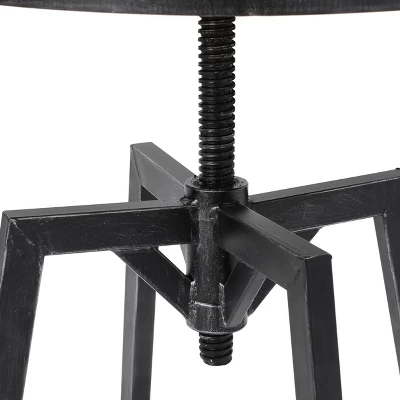 Set Of 2 Alanis Modern Industrial Firwood Adjustable Height Swivel Barstools Natural/Black Brushed Silver - Christopher Knight Home 5 Set Of 2 Alanis Modern Industrial Firwood Adjustable Height Swivel Barstools Natural/Black Brushed Silver - Christopher Knight Home - Image 5