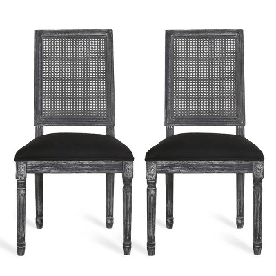 Set Of 2 Regina French Country Wood And Cane Upholstered Dining Chairs - Christopher Knight Home 12 Set Of 2 Regina French Country Wood And Cane Upholstered Dining Chairs - Christopher Knight Home - Image 12