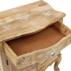 Culloden Handcrafted Boho Mango Wood Cabinet Natural/White - Christopher Knight Home -Living Furniture GUEST aafd8375 147c 492e 8b93 8041f7c8eb7f