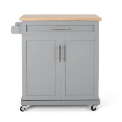 Batavia Contemporary Kitchen Cart With Wheels - Christopher Knight Home -Living Furniture GUEST abc8bea3 b293 4157 baf0 792de432a406