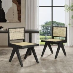 Christopher Knight Home Sepp Rubberwood And Cane Armless Dining Chair With V-Shaped Legs(Set Of 2) 18 Christopher Knight Home Sepp Rubberwood And Cane Armless Dining Chair With V-Shaped Legs(Set Of 2) -Living Furniture GUEST abcf8a2c c391 43aa a23a 794ec6ad2ac0