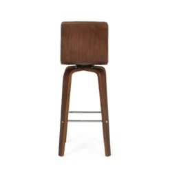 2pc Hargis Mid Century Modern Channel Stitch Bentwood Swivel Counter Height Barstools - Christopher Knight Home -Living Furniture GUEST ac0b3844 195e 4d13 8336 476ac2ad9706