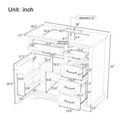 36"W Bathroom Vanity With Sink, Bathroom Cabinet With Tip-out Drawers, Storage Drawers, Door Shelf And Soft Closing Door-Christopher Knight Home 20 36"W Bathroom Vanity With Sink, Bathroom Cabinet With Tip-out Drawers, Storage Drawers, Door Shelf And Soft Closing Door-Christopher Knight Home -Living Furniture GUEST ade4f1c9 6381 4a26 8a59 7a020f6b7b69