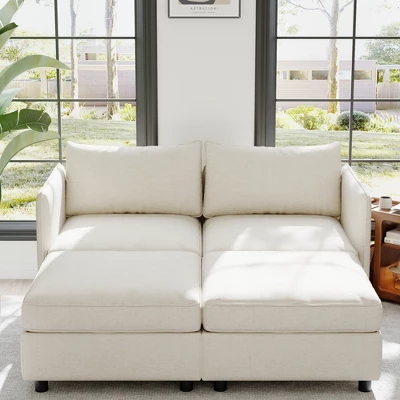 Christopher Knight Home Penny Versatile 68" Modular Storage Loveseat With Two Ottomans 2 Christopher Knight Home Penny Versatile 68" Modular Storage Loveseat With Two Ottomans - Image 2