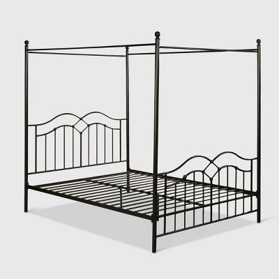 Queen Earhart Traditional Iron Canopy Bed - Christopher Knight Home 4 Queen Earhart Traditional Iron Canopy Bed - Christopher Knight Home - Image 4
