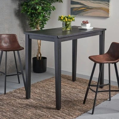 51" Broughton Rectangle Contemporary Bar Height Table Dark Gray - Christopher Knight Home 1 51" Broughton Rectangle Contemporary Bar Height Table Dark Gray - Christopher Knight Home