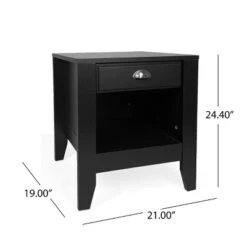 Industrial End Side Table Storage Space With Faux Wood-Christopher Knight Home -Living Furniture GUEST af57b7c7 1999 44f0 b8fc 3049599a4a04