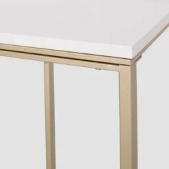 Set Of 2 Baywinds Modern Glam C-Shaped Accent Table White/Champagne Gold - Christopher Knight Home -Living Furniture GUEST af588f5b f319 4d01 bbc1 6b575dbb06b1 1