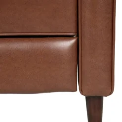 Mervynn Mid-Century Modern Button Tufted Recliner Cognac Brown/Dark Espresso - Christopher Knight Home -Living Furniture GUEST afc771fb 6460 4194 83f8 601108416b66