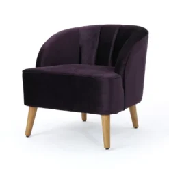 Amaia Modern New Velvet Club Chair - Christopher Knight Home -Living Furniture GUEST afd18546 0668 4ddf 9251 70eff8684e19