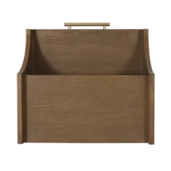 Boyes Contemporary End Table With Hutch Walnut/Natural/Antique Gold - Christopher Knight Home -Living Furniture GUEST b00e93c9 3b31 4f4e 91d3 1eff8c33be96