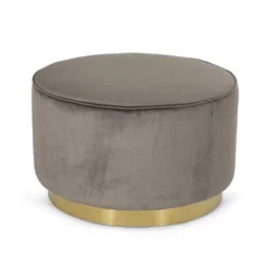 Croton Modern Glam Velvet Swivel Ottoman - Christopher Knight Home -Living Furniture GUEST b04d3ffc 483a 4ec8 a5f0 8d8f4c2e322b