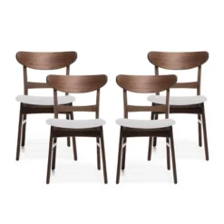Christopher Knight Home Isador Mid Century Modern Upholstered Rubberwood Dining Chairs (Set Of 4) 18 Christopher Knight Home Isador Mid Century Modern Upholstered Rubberwood Dining Chairs (Set Of 4) -Living Furniture GUEST b09b0576 5b84 4efe 8df3 8e0c1cc6d986