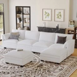 Christopher Knight Home 141.5'' Fabric U-Shaped Sectional Sofa With Ottoman And Pockets 15 Christopher Knight Home 141.5'' Fabric U-Shaped Sectional Sofa With Ottoman And Pockets -Living Furniture GUEST b22ace52 371d 458b 82d4 772e55d9b4fc